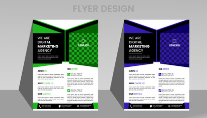 Corporate flyer design vector template, Creative and modern flyer you can used commercial business.

