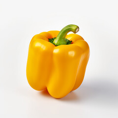 "Sunny Sensation: Photorealistic Yellow Pepper Stock Photo"

