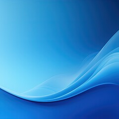 Obraz premium Simple elegant blue background for design, waves, empty space, surface