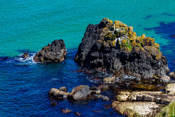 Hiking at giants causeway, Northern ireland