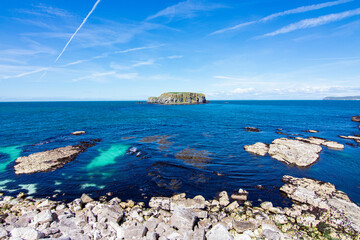 Hiking at giants causeway, Northern ireland