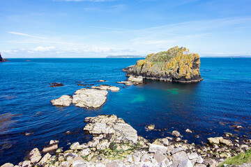 Hiking at giants causeway, Northern ireland