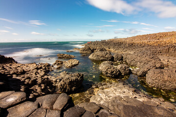 Hiking at giants causeway, Northern ireland