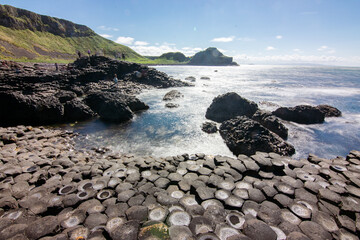 Hiking at giants causeway, Northern ireland