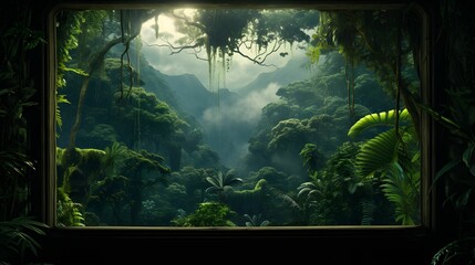 a cool jungle view from a window