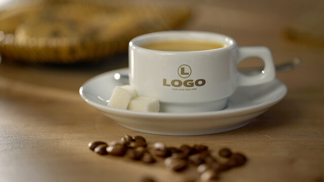 Coffee Americano Mockup Logo Opener
