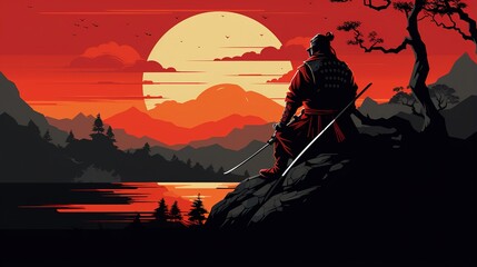 A lone samurai is like a lone warrior.
