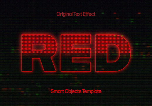 Matrix Text Effect Mockup