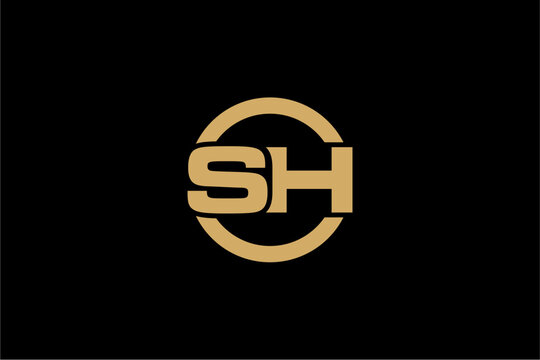 SH creative letter logo design vector icon illustration
