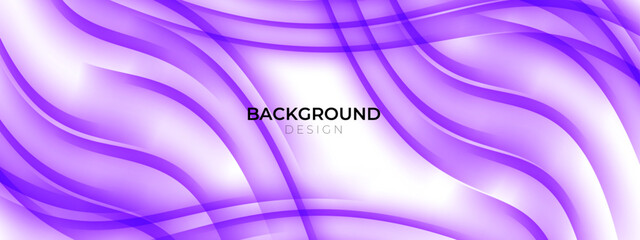 Smooth waves on white background. Futuristic technology design backdrop with purple gradient transition.