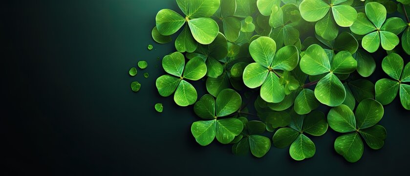 clover leaves background, artwork graphic design illustration.