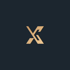 X LOGO, ELEGANT X LOGO DESIGN ISOLATED ON DARK BACKGROUND