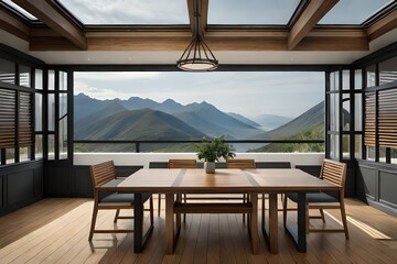 dining room with table