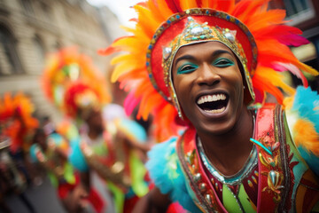 Fototapeta premium Carnival Chronicles: A Colorful Street Celebration