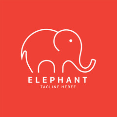 Elephant logo design icon vector. Eps10 vector illustration.