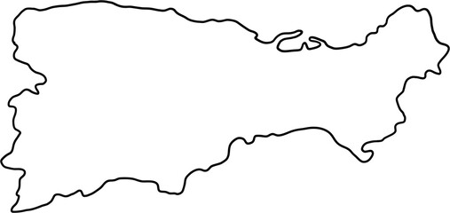 doodle freehand drawing of capri island map. - obrazy, fototapety, plakaty