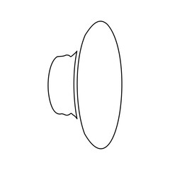 A large black outline speaker symbol on the center. Vector illustration on white background