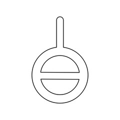 A large black outline agender symbol on the center. Vector illustration on white background
