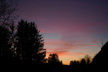 sunset in the mountains