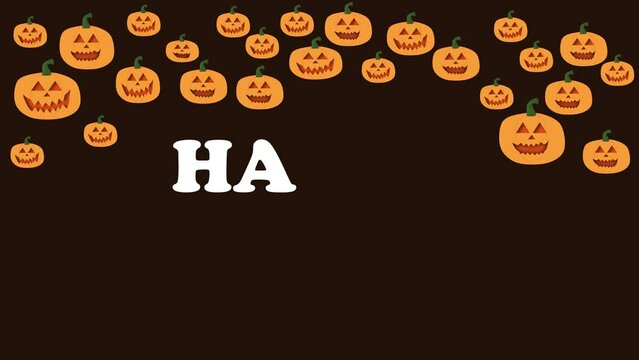  animated illustration of a Halloween background with pumpkins animation