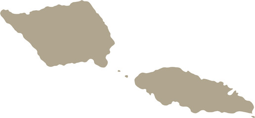 doodle freehand drawing of samoa island map.