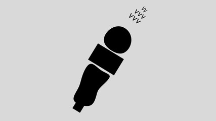 Electric mic with waves sound