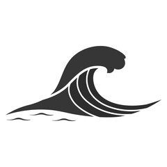 black sea waves and ocean waves icon