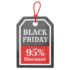 Naklejka premium Black Friday Discount Tag 95