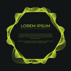 gradient color wavy lines frame