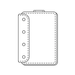 Wallet Outline Icon Illustration on White Background