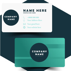 Double sided and modern simple business card layout. 