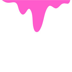 Obraz premium Pink Liquid Drips.Paint Dripping .Current Pink Paint