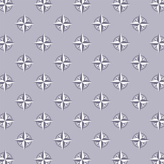 Vector seamless pattern with compass signs