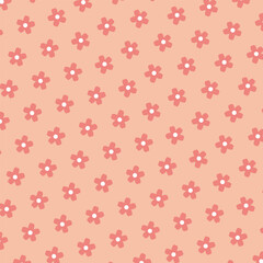 Seamless vector pattern with flower a background