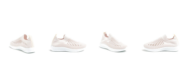 Set of Sneakers on a white background