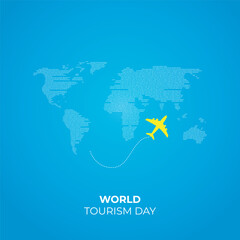 World Tourism Day Concept Design vector Illustration