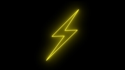 neon bolt, electric thunder, bolt sign,