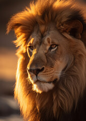 portrait of a lion