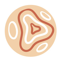 Boho Contemporary Style: Hand-Drawn Abstract Shapes for Cover Highlights. Blogger's Round Vector Social Media Stories