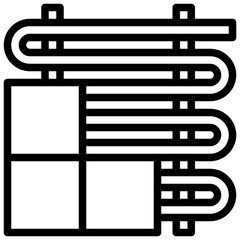 UNDERFLOOR HEATING filled outline icon,linear,outline,graphic,illustration