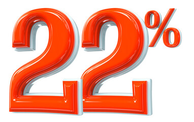 Number 3d render png transparent