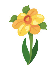 yellow Flower icon isolated