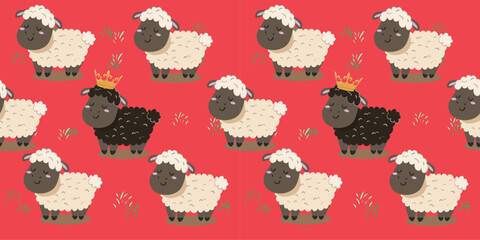 black sheep funny pattern