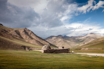 old caravanserail of Tash Rabat on the Silk Road, Kyrgyzstan