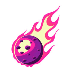 space falling comet icon isolated