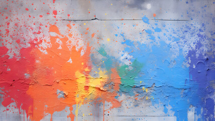 spray painting concrete wall,splatter,stain,old,texture,vibrant color.