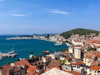 Fototapeta premium Slipt Croatia View from Above