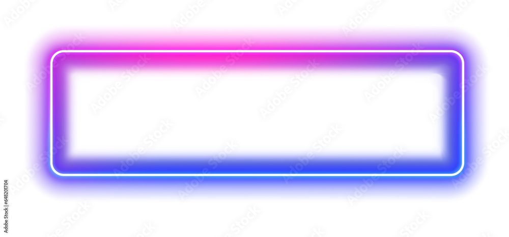 Wall mural neon rectangle frame. glowing outline shapes . vector abstract background illustration.