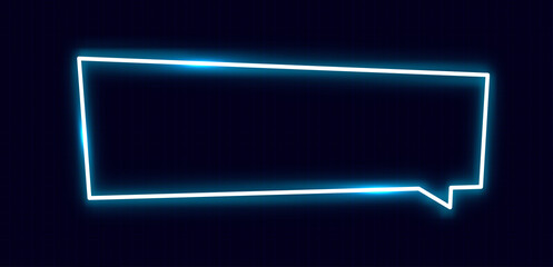 Neon rectangle frame. glowing outline shapes . Vector abstract background Illustration. © LittleBlue