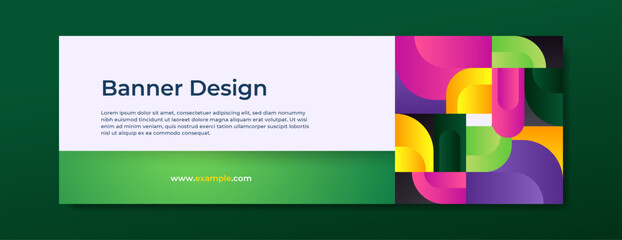 abstract geometric mosaic banner background with shadow suit for business corporate banner backdrop presentation and much more Premium Vector